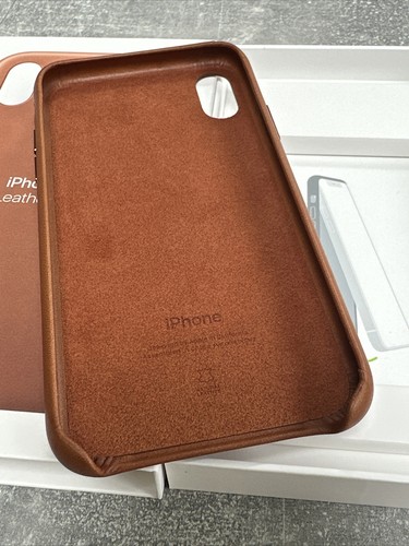 OFFICIAL GENUINE APPLE IPHONE X / XS LEATHER CASE MRWP2ZM/A SADDLE BROWN - 第 4/6 張圖片