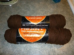 Two Skeins - Red Heart - Color Coffee - Nice Yarn!