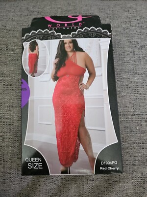 One Size Fits Most Queen Womens Plus Size Halter Lace Midi Dress | eBay