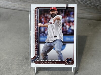 2025 TOPPS SERIES 1 JASON KELCE FIRST PITCH INSERT CARD PHILLIES EAGLES