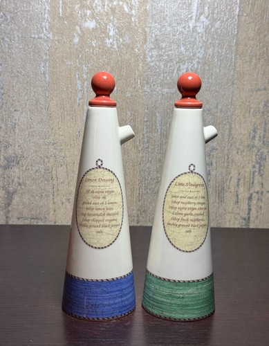 Vintage Wedgwood Sarah's Garden 1997 Set of Oil & Vinegar Cruets 9" - Picture 2 of 4