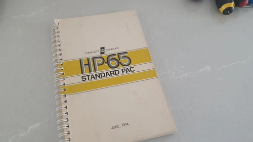 HP-65 Hewlett Packard Standard Pac user guide, Manual June 1974 FC