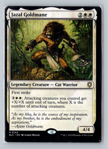 1x Jazal Goldmane (0142) - Bloomburrow Commander - BLC - MTG - NM - Picture 1 of 2