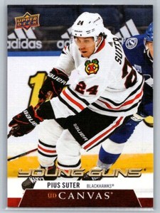 2020-21 Upper Deck #C223 Pius Suter Canvas Young Guns BLACKHAWKS