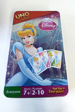 New Disney Princess Uno Collector Tin and Card Game ~