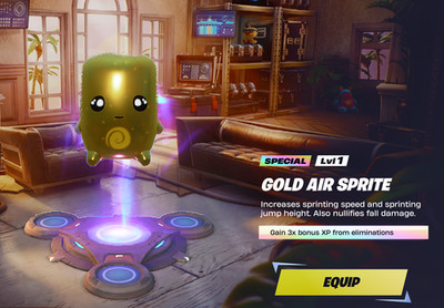 Battle Royale Gold Air Sprite   Rare Gold Sprite Collectible