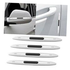 4PCS Car Door Edge Guards Car Side Door Protector, Rearview Anti White