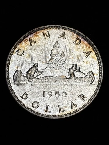1950 Silver Dollar Canada UNC King George VI.