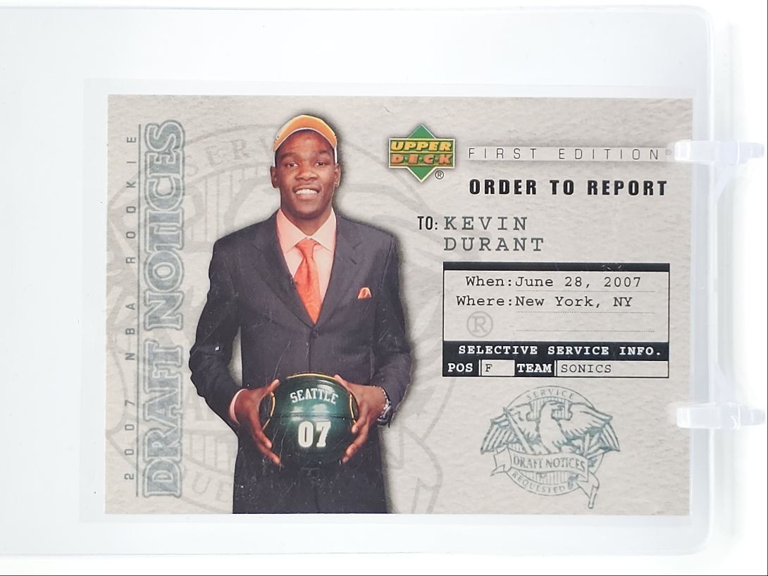 KEVIN DURANT 2007-08 UPPER DECK FIRST EDITION DRAFT NOTICES ROOKIE RC Q6737