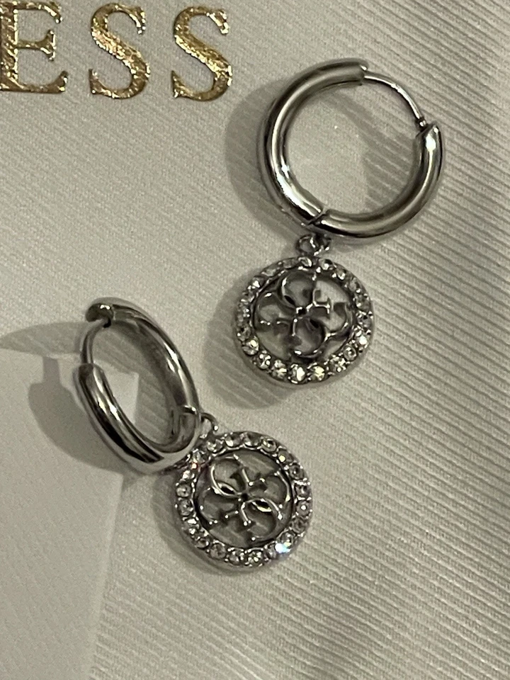 Guess Ohrringe Silber Steine Glitzer - Bild 4 von 4