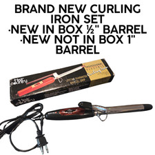 Vintage Curling Iron Set 1 New in Box, 1 New Not in Box " 1" Barrels