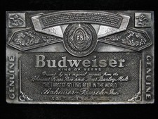PD01106 VINTAGE 1976 **GENUINE BUDWEISER KING OF BEERS** ANHEUSER-BUSCH BUCKLE
