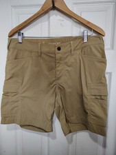 Women  s Carhartt Straight Fit Tan Cargo Shorts Size 12 Regular Hiking Outdoor