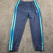 Adidas Joggers Women XL Navy Blue Good Condition Fleece Gradient Stripe Pants