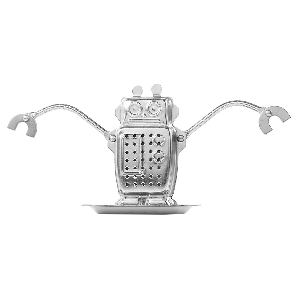 Robot Shape Stainless Steel Loose Tea Leaf Infuser Ball Strainer Filter Di KRI✈️