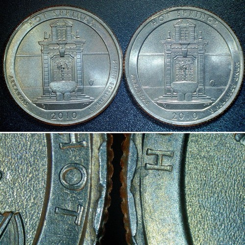 🔥 Cud Die Break Error Lot! BU GEM 2010 Hot Springs Arkansas Washington Quarter