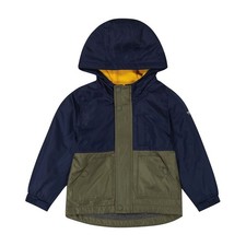 Baby Boys Midweight Water-Resistant Hooded Jacket, Olive DRAB