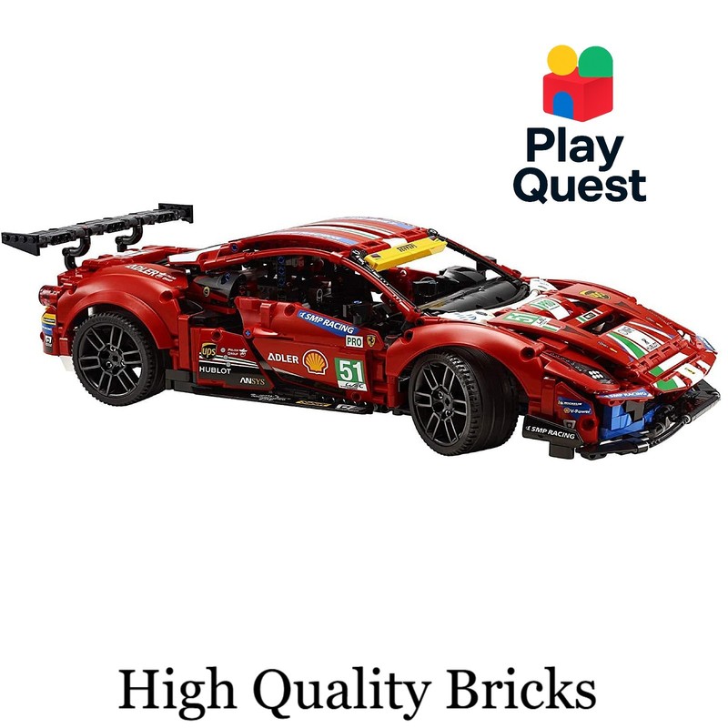 *NEW* MOC Ferrari 488 GTE Technic Building Blocks Model Set Free Delivery - Gift
