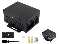 Metal Case for Raspberry Pi 5, Support Add Pi 5 Active Cooler & Pi5 POE HAT & Pc