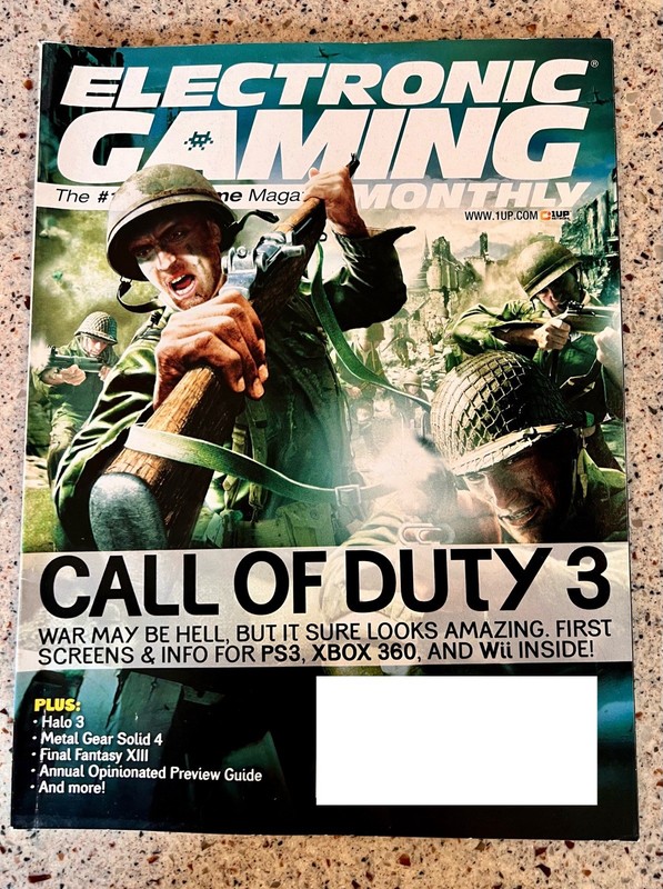 Electronic Gaming Monthly Game Magazine 205 July 2006 Call of Duty 3
