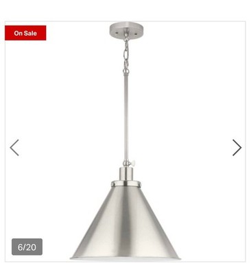 Progress Lighting Hinton  16''  Pendant Brushed Nickel  UNOPENED BOX