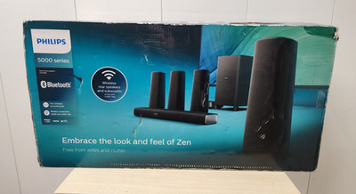 5.1 Philips CSS5530B Zenit Cinema Sound Bar Bluetooth Speakers 4K Wireless
