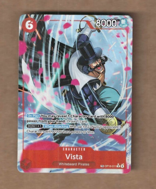 Vista (TR) OP16-011 The Time of Battle Foil, Treasure Rare, ENGLISH