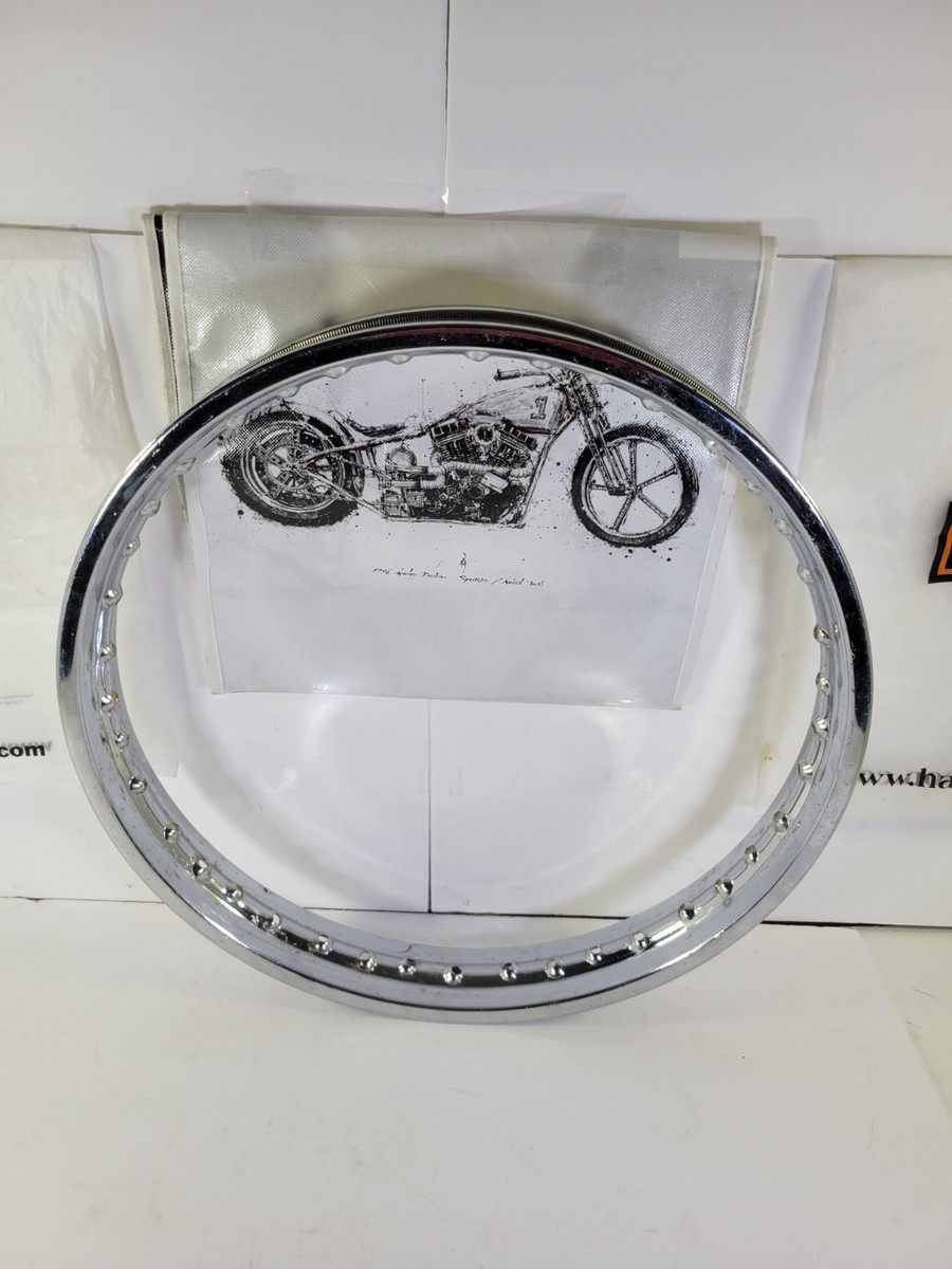 ハーレー　19インチリム　クローム NOS Vintage Chrome Chopper Wheel Rim 19