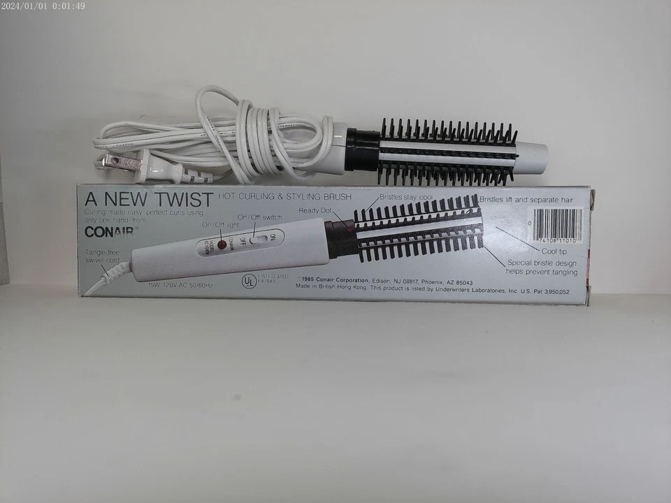 Cepillo de rizado y peinado Conair A Twist Hot modelo Bc10xn sin enredos Nuevo de Lote Antiguo Foto 4 de 4