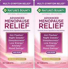 (2 PACK) Nature’s Bounty Advanced Menopause Relief 60 Tablets New Exp 10/2026