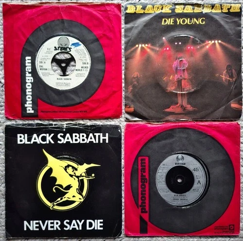Black Sabbath “Evil Woman Never say die Neon Knights" 7" x 4 Ozzy Osbourne