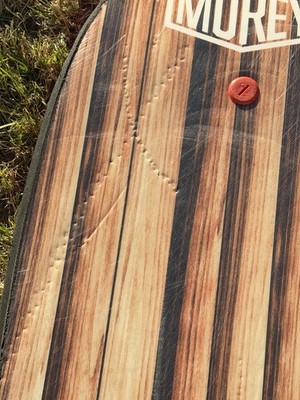 Morey Mach 11Tube Rail - Red and faux wood grain Body Boogie Board