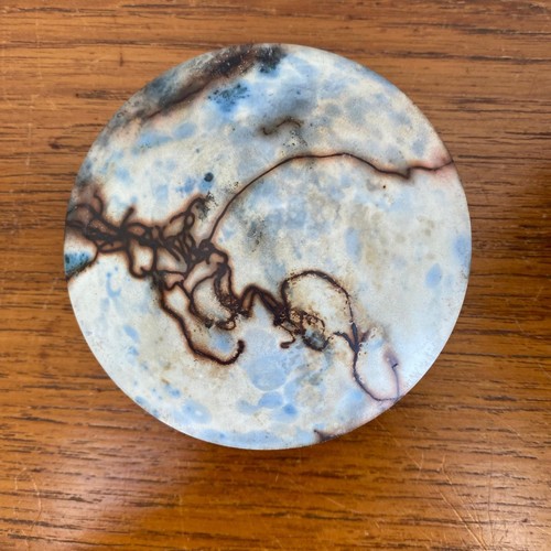 Raku Studio Pottery Lidded Pot Urn Vase Signed John Scott Sourdust Pottery H6" - Picture 16 of 16