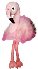 Aurora Pink Flamingo Fuzzy Body Plush Stuffed Animal Hot Pink Black Toy Soft