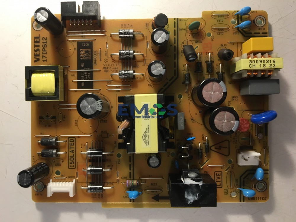 23307796 17IPS12 POWER SUPPLY FOR LUXOR LUX0143001/01