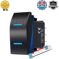 3 Position Rocker Switch, Waterproof ON/Off/ON 12V 20A 24V10A Rocker Switch 7...