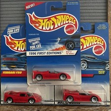Hot Wheels Lot Of 3 Ferrari F50 - Vintage  NIP Including 1996 First Edition 