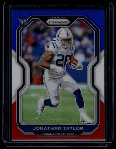 2020 Panini Prizm #332 Jonathan Taylor Prizm Red White and Blue Rookie