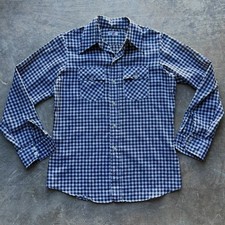 Vintage 60s Levi  s Big E Gingham Fleck Plaid Flannel Shirt Small Western Rodeo