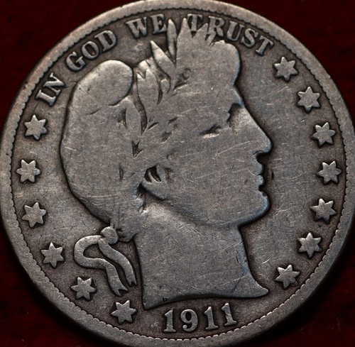 1911-D Denver Mint Silver Barber Half Dollar