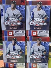 2026 TOPPS CHROME BASEBALL VALUE BLASTER BOX MLB, Lot of 4 Boxes, Free Shipping
