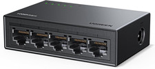 Ethernet Switch, 5 Port Gigabit Ethernet Splitter, Plug & Play, Wall Mount & Des