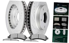 Brake Kit Front Discs 55047  D726-7593 Front Brake Rotors and Pads Kits 2 4 
