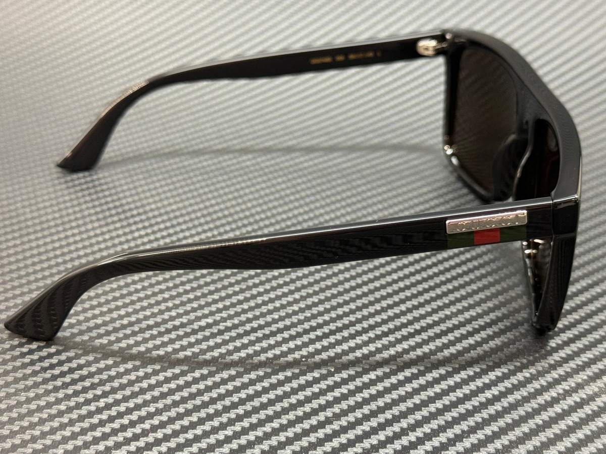 GUCCI GG0748S 005 Black Brown Polarized Men's 59 mm Sunglasses | eBay