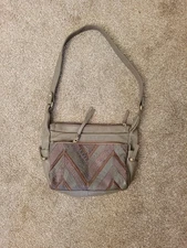 Great American Leather Works Crossbody Shoulder Bag Purse Chevron