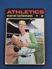 1971 Topps RC #84 Marcel Lachemann Oakland Athletics BASEBALL Card 2L