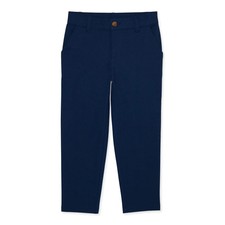 Wonder Nation Boy  s Navy Flat Front School Pants Straight Leg Chino Sz 14H NEW 