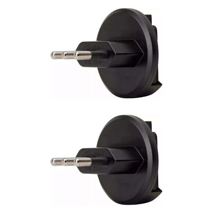 Адаптер Kopp Länderstecker Reiseadapter Italien Schwarz Reisestecker Länderstecker 2 шт.