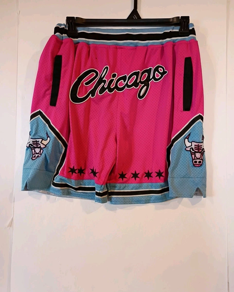 Just Don Chicago Bulls Shorts Mens M Hot Pink Carolina Blue Jordan