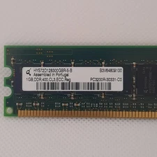 1GB, HYNIX HYS72D128300GBR-5-B, 1GB DDR 400 CL3 ECC REGISTERED DIMM PC3200R